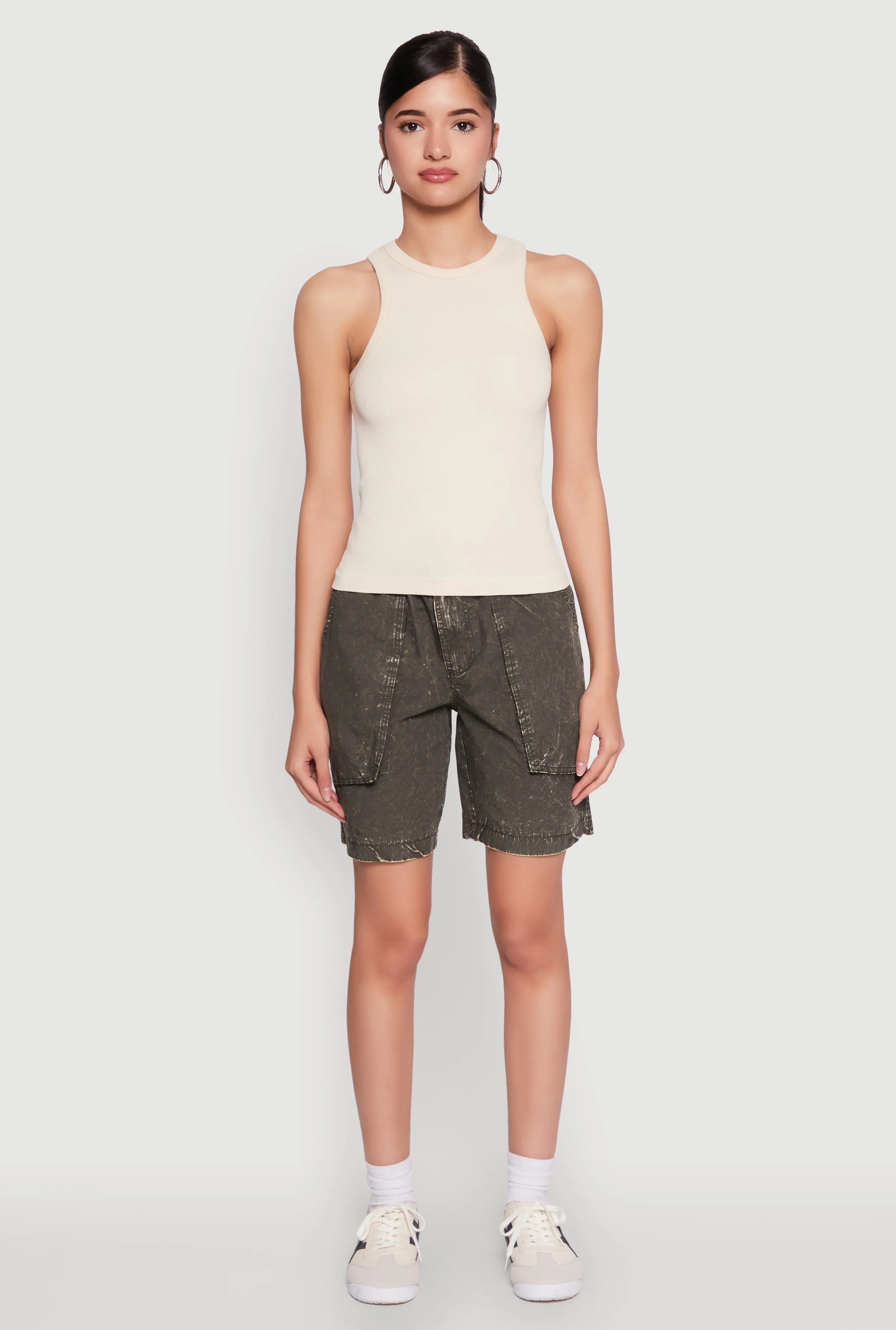 Seamless Rib Knit Crew Neck Tank Top sold by Rainbow product image thumbnail 3