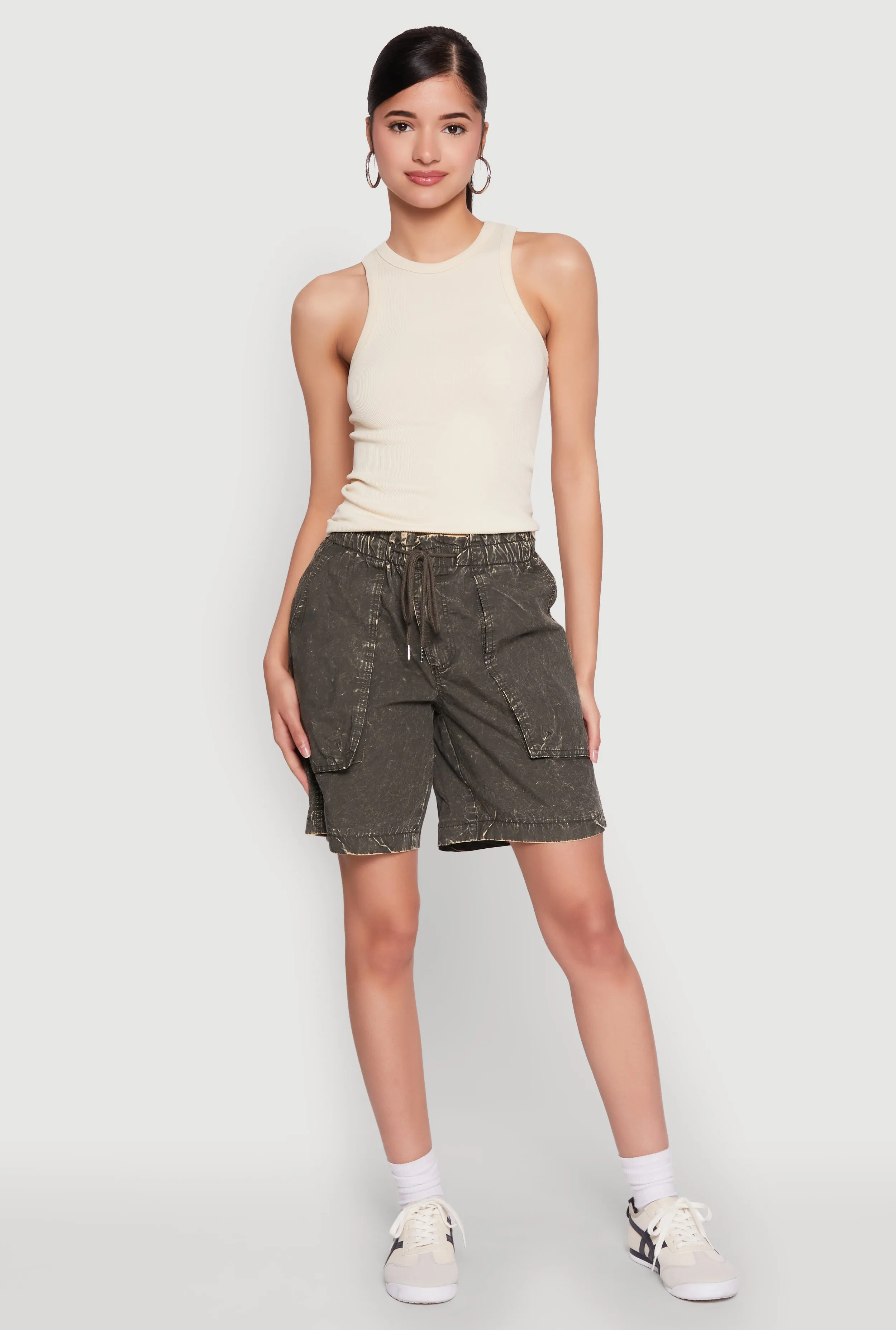 Seamless Rib Knit Crew Neck Tank Top sold by Rainbow