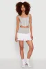 Contrast Corset Detail Crop Top sold by Rainbow