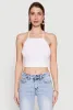Seamless Laser Cut Cropped Halter Top sold by Rainbow
