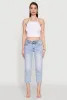 Seamless Laser Cut Cropped Halter Top sold by Rainbow