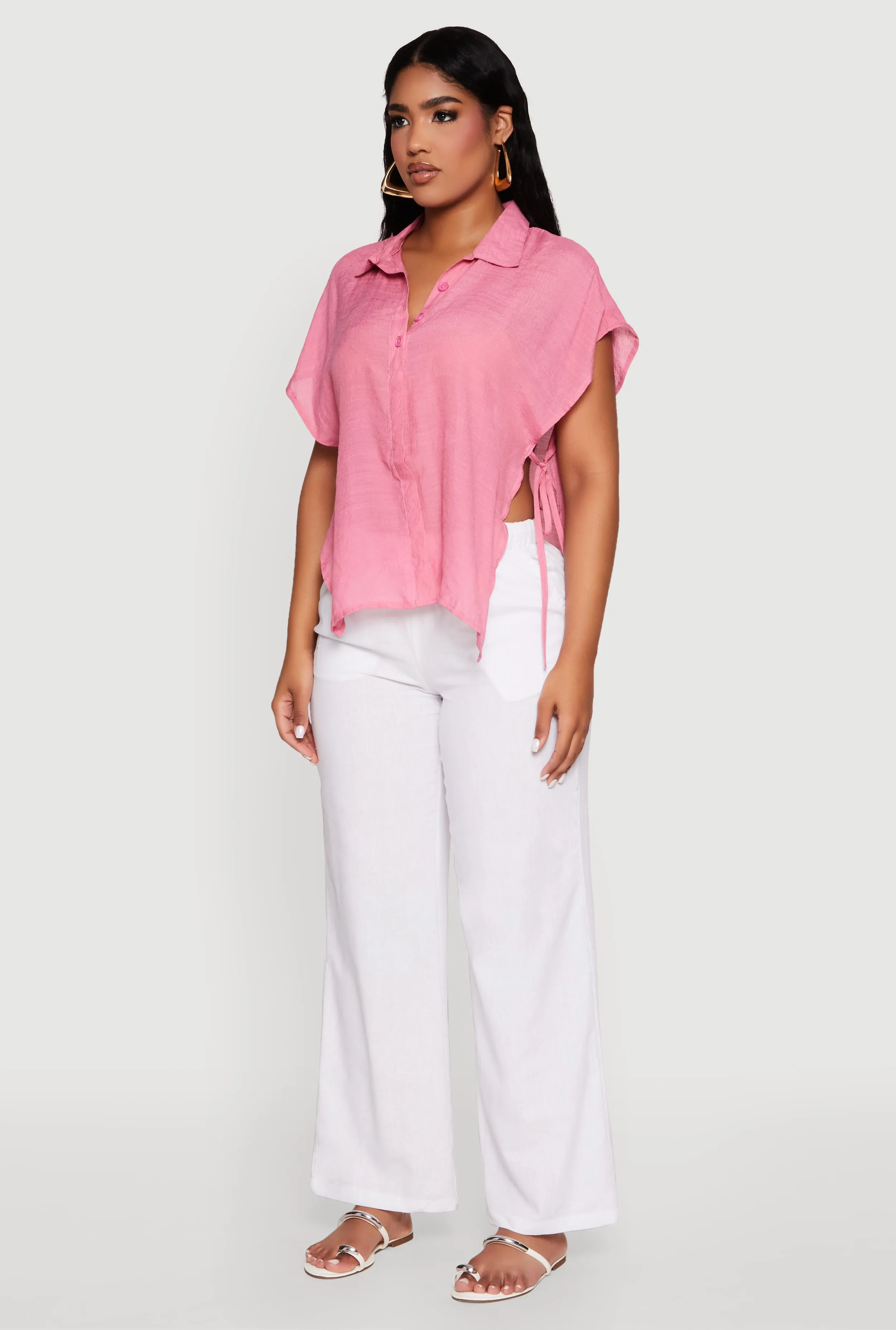 Side Tie Dolman Sleeve Top sold by Rainbow product image thumbnail 5