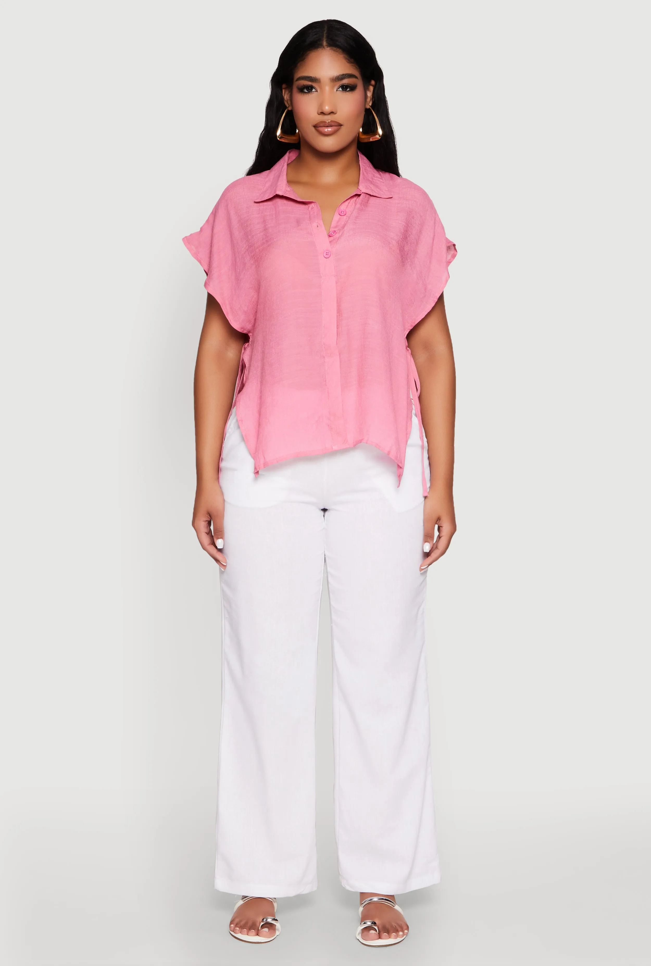 Side Tie Dolman Sleeve Top sold by Rainbow product image thumbnail 3