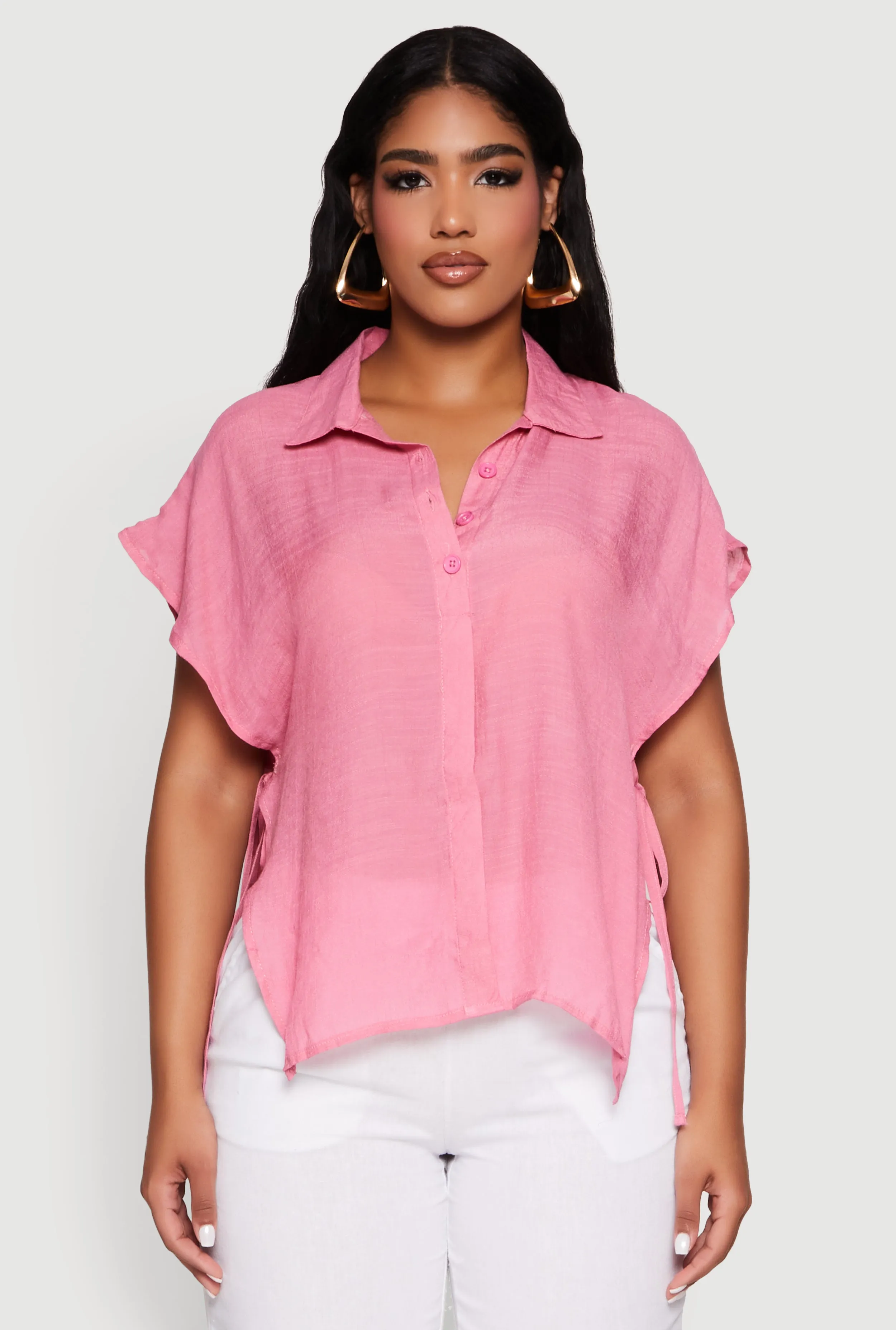 Side Tie Dolman Sleeve Top sold by Rainbow product image thumbnail 2