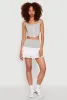 Color Block Ruffled Tiered Mini Skirt sold by Rainbow
