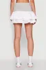 Color Block Ruffled Tiered Mini Skirt sold by Rainbow