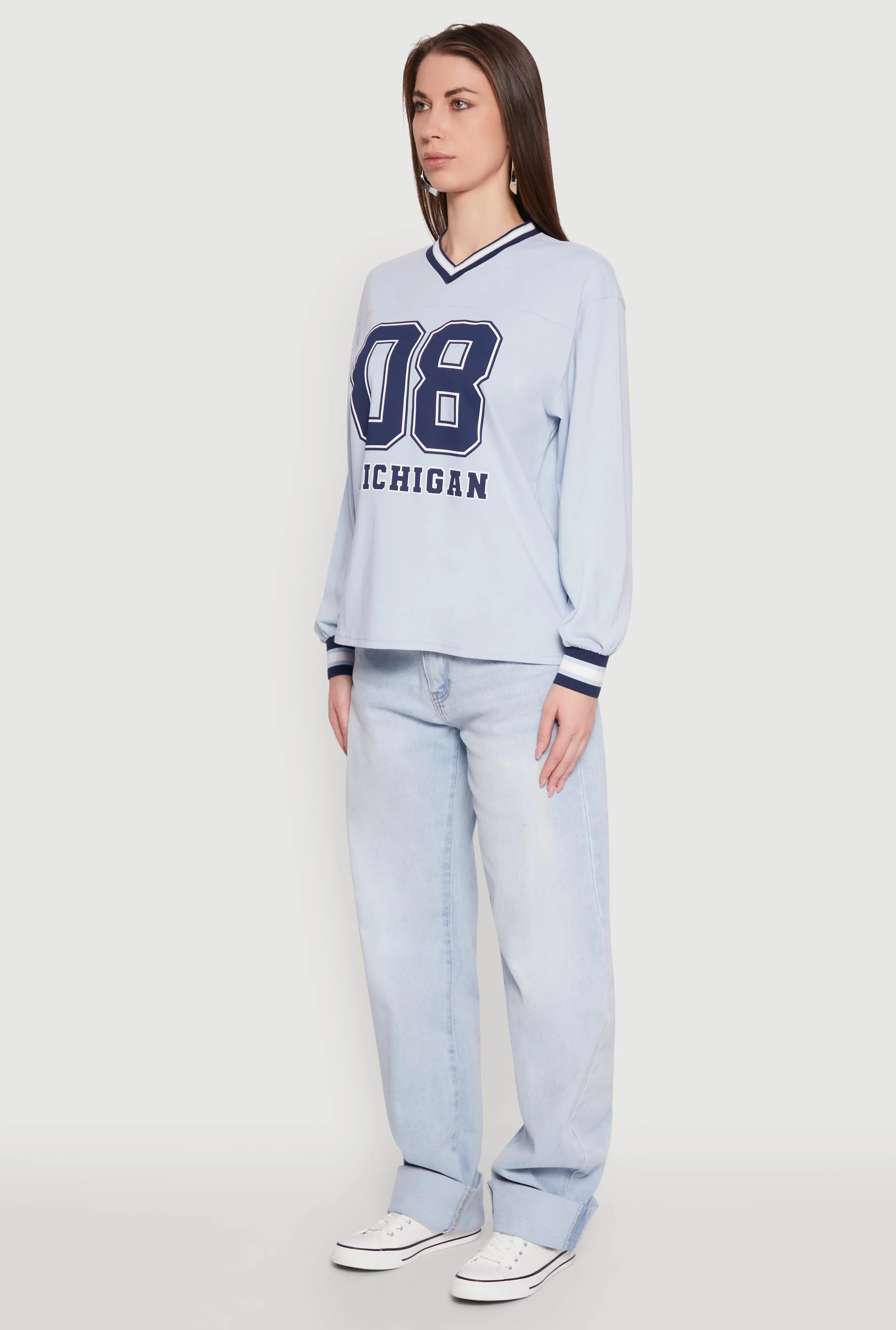 Almost Famous Varsity Graphic Long Sleeve Top sold by Rainbow product image thumbnail 5