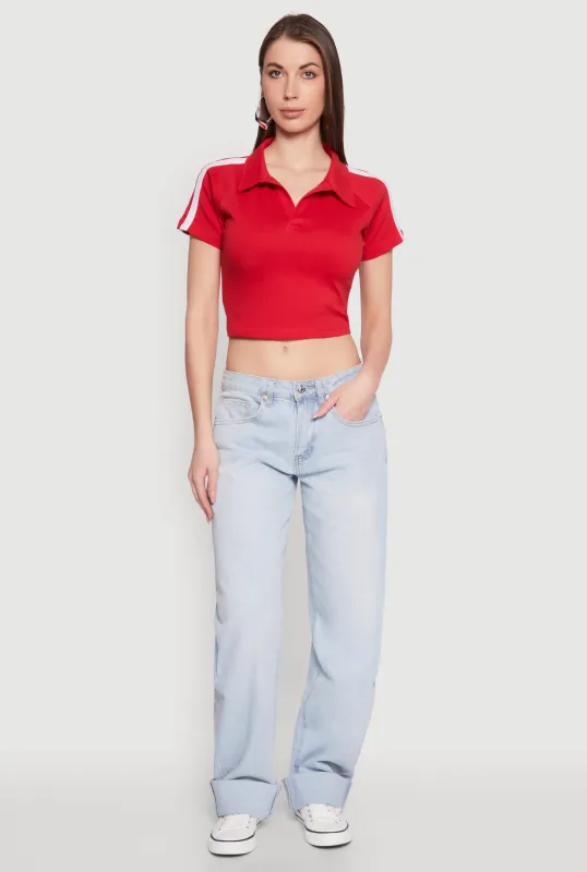 Since 1984 Graphic Cropped Polo Shirt sold by Rainbow
