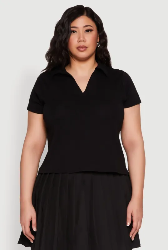 Plus Size Polo Shirt sold by Rainbow