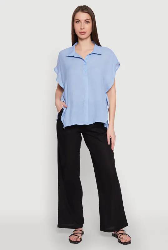 Side Tie Dolman Sleeve Top sold by Rainbow