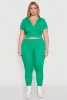Plus Size Seamless Drawstring Waist Leggings sold by Rainbow