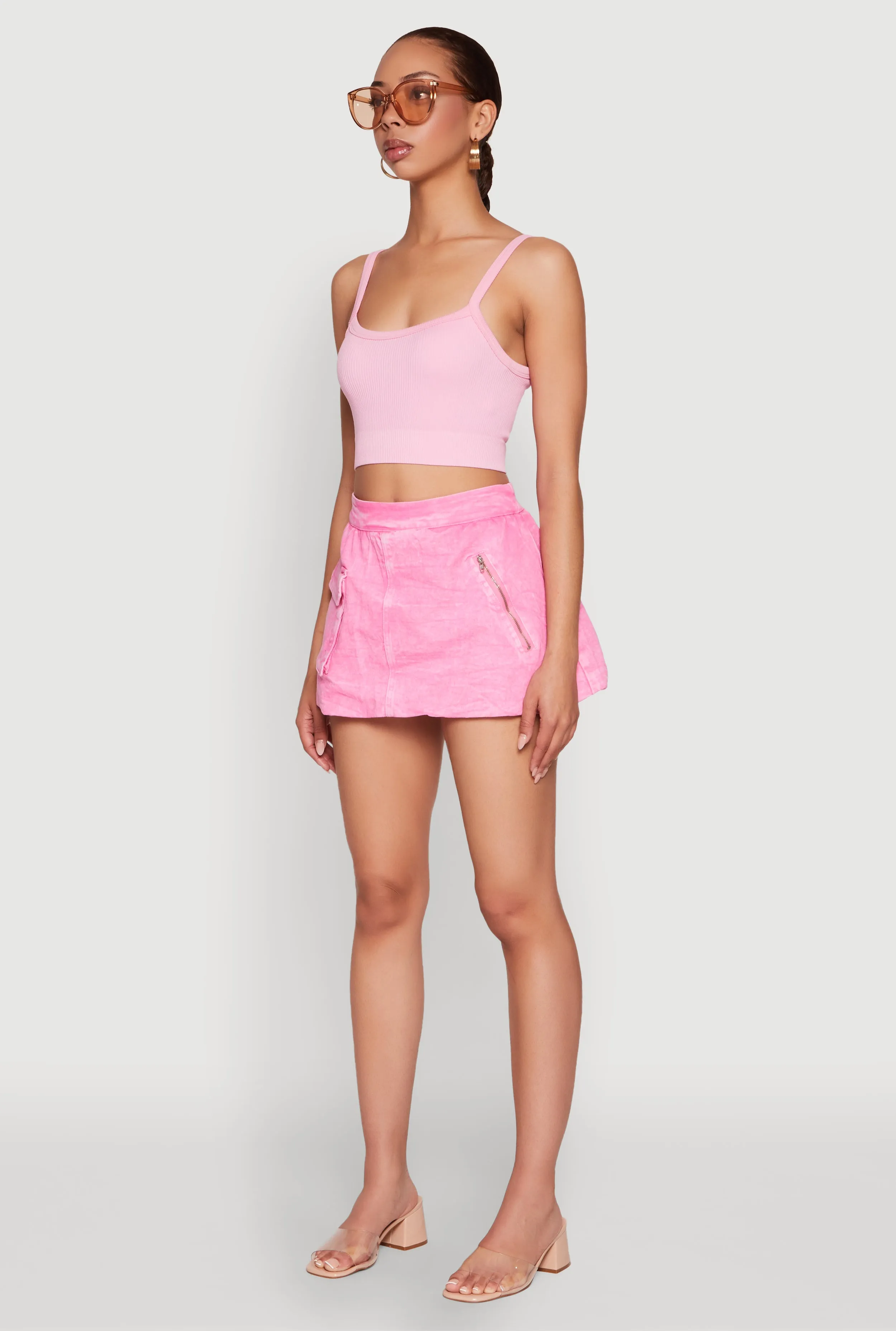 Seamless Ribbed Knit Cropped Cami sold by Rainbow product image thumbnail 5