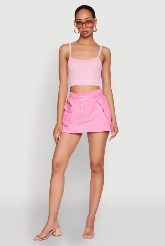 Seamless Ribbed Knit Cropped Cami sold by Rainbow