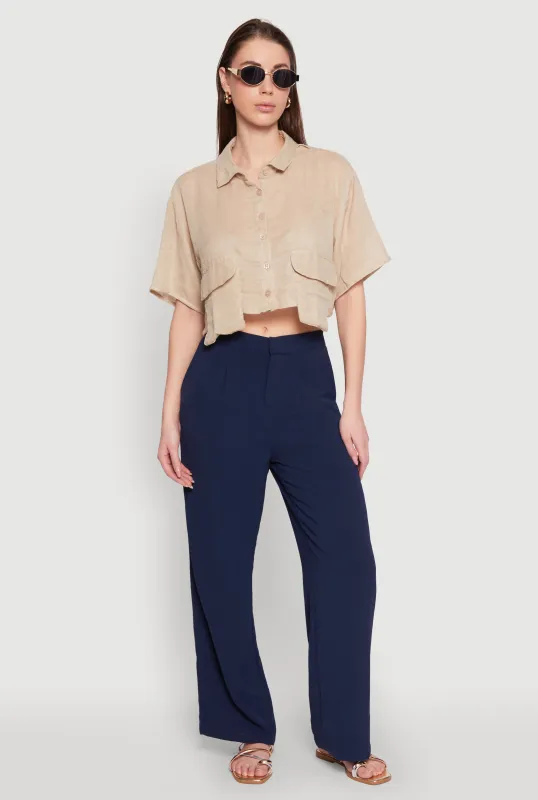 Cargo Pocket Crop Top sold by Rainbow