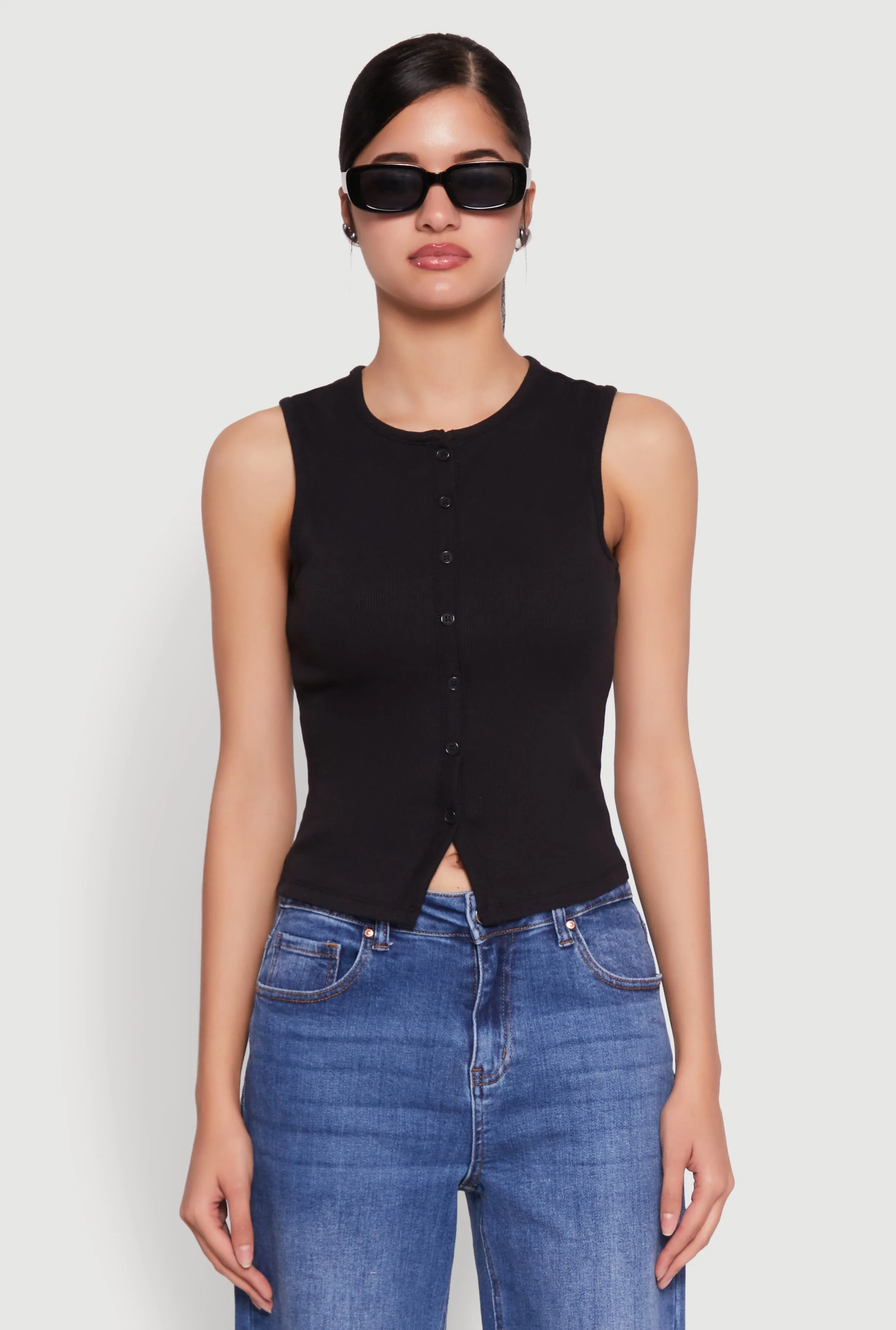 Almost Famous Rib Knit Vest sold by Rainbow product image thumbnail 2