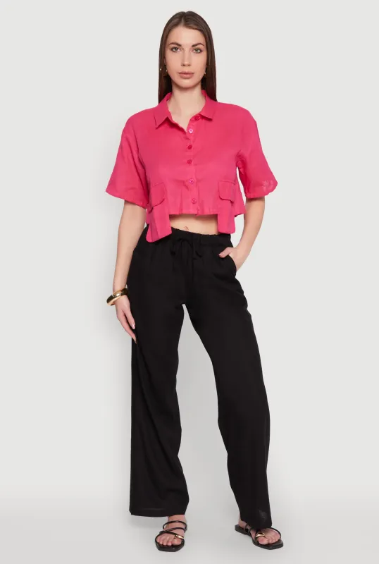 Cargo Pocket Crop Top sold by Rainbow