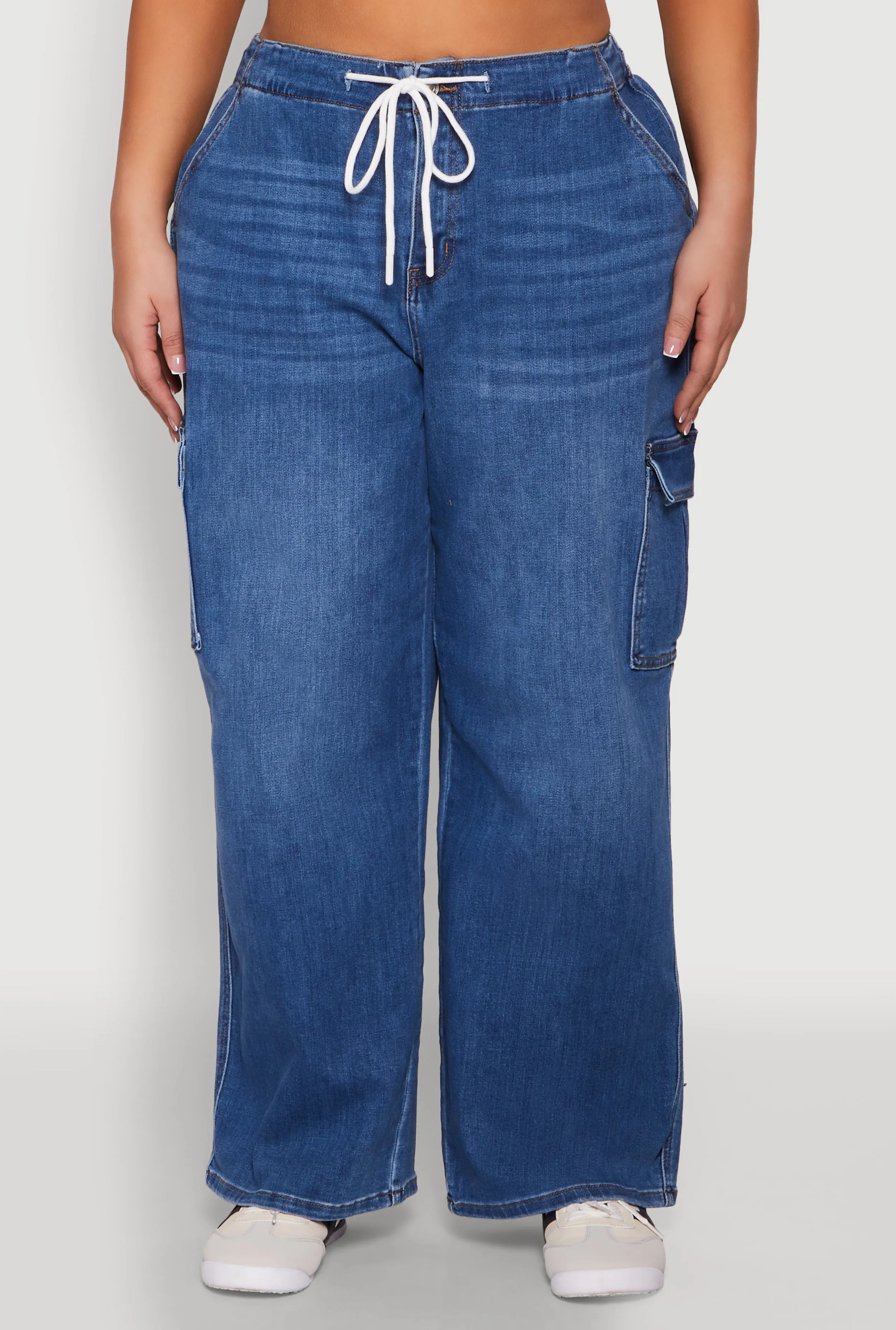 Plus Size WAX Denim Drawstring Cargo Jeans sold by Rainbow product image thumbnail 5