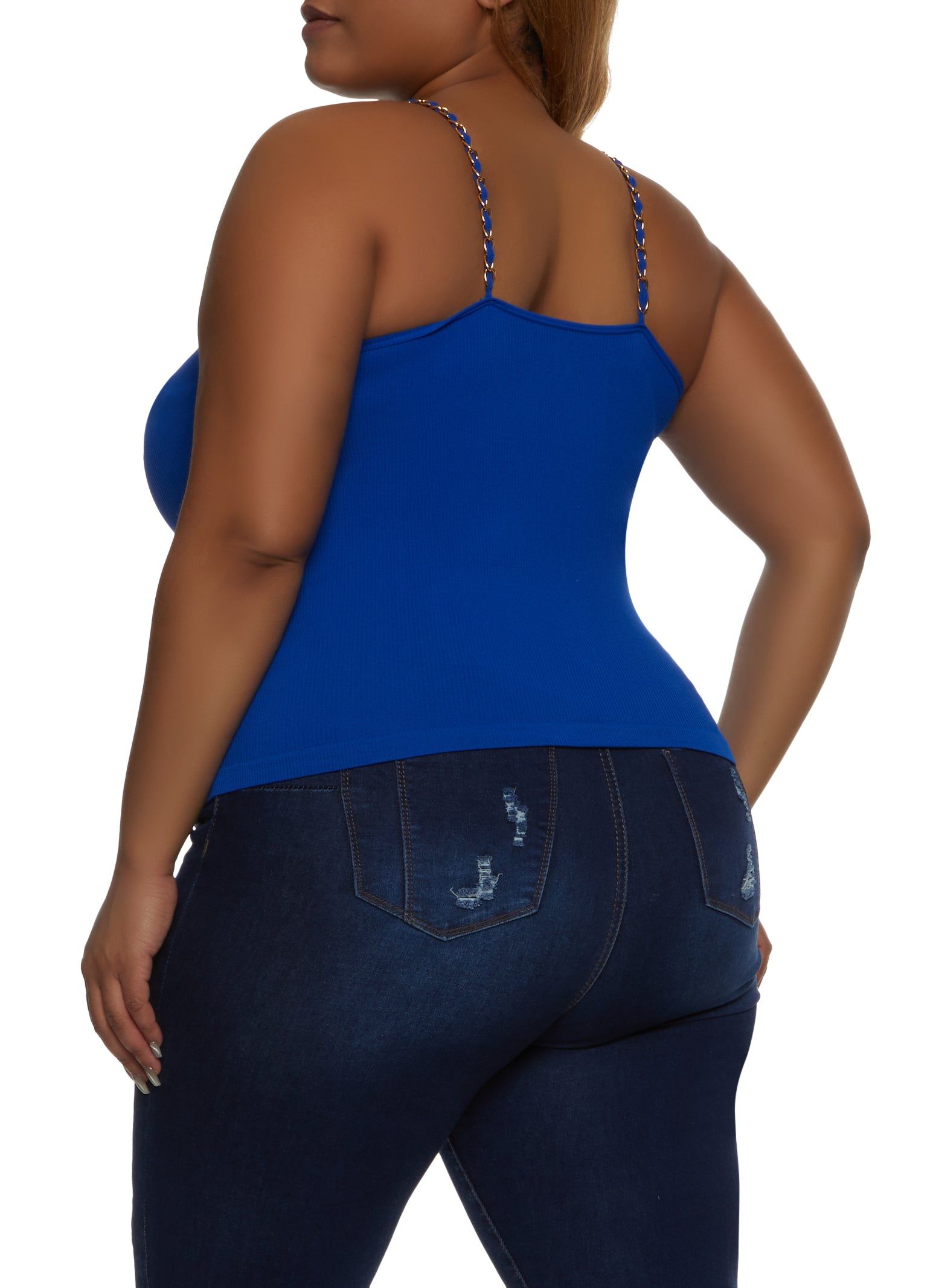 Plus Size Chain Strap Scoop Neck Cami sold by Rainbow product image thumbnail 2