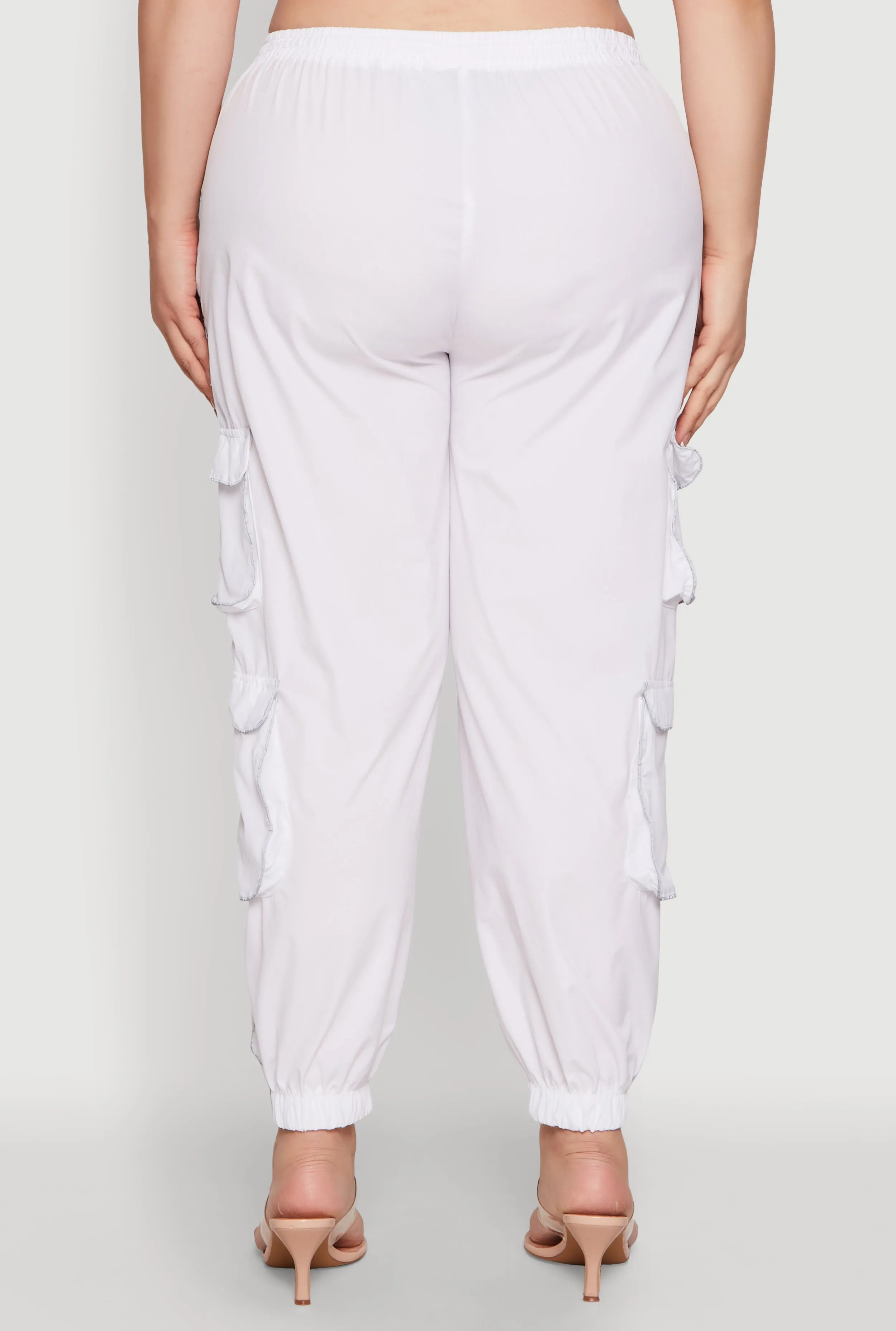 Plus Size Drawstring Cargo Pocket Joggers sold by Rainbow product image thumbnail 5