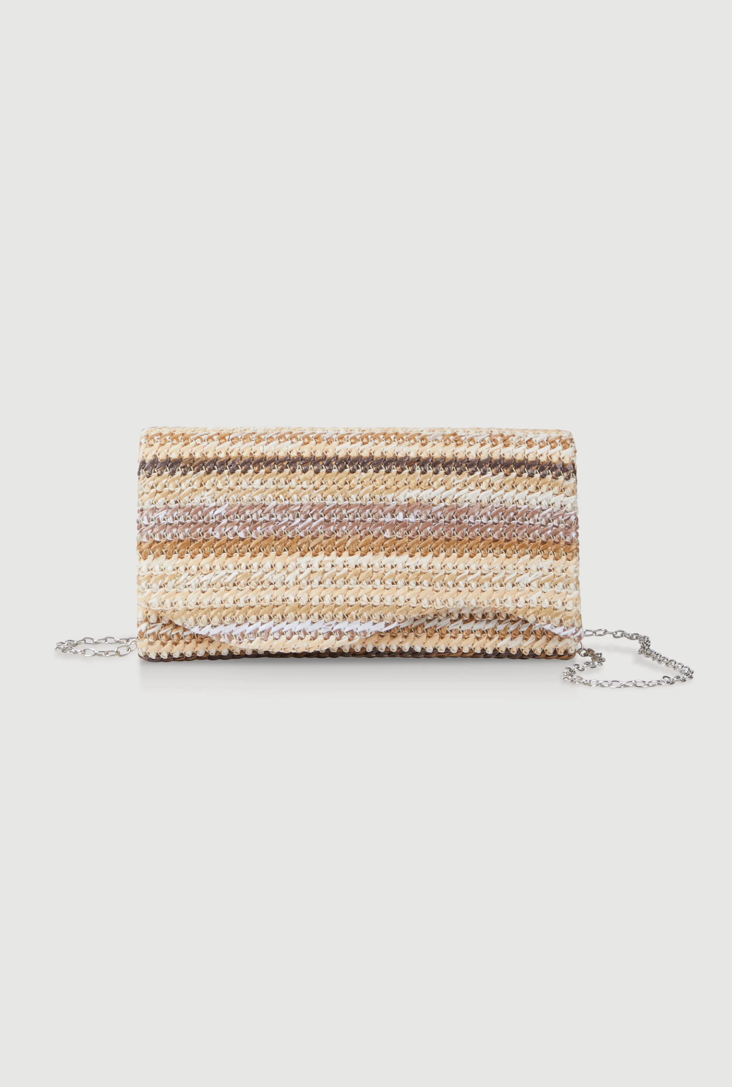 Striped Straw Clutch Bag sold by Rainbow