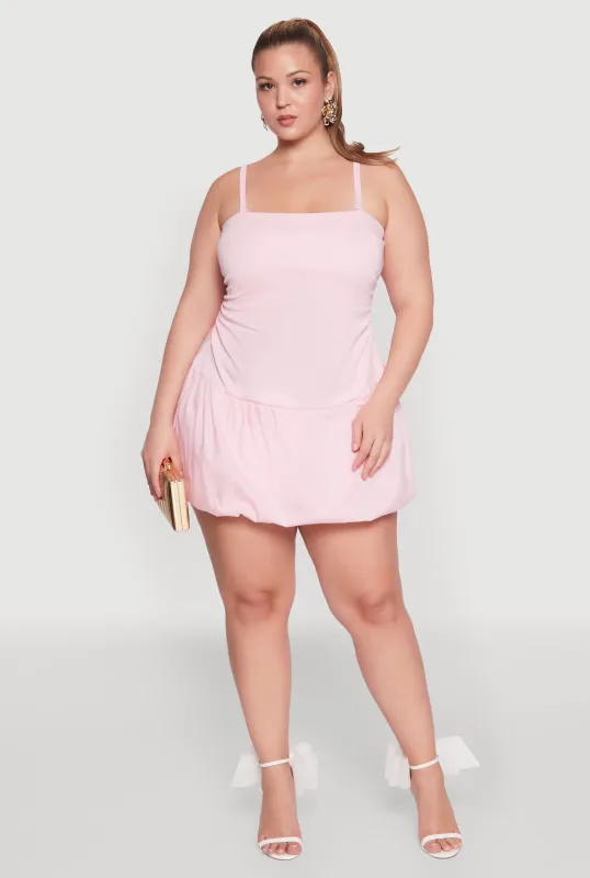 Plus Size Almost Famous Convertible Bubble Hem Dress sold by Rainbow