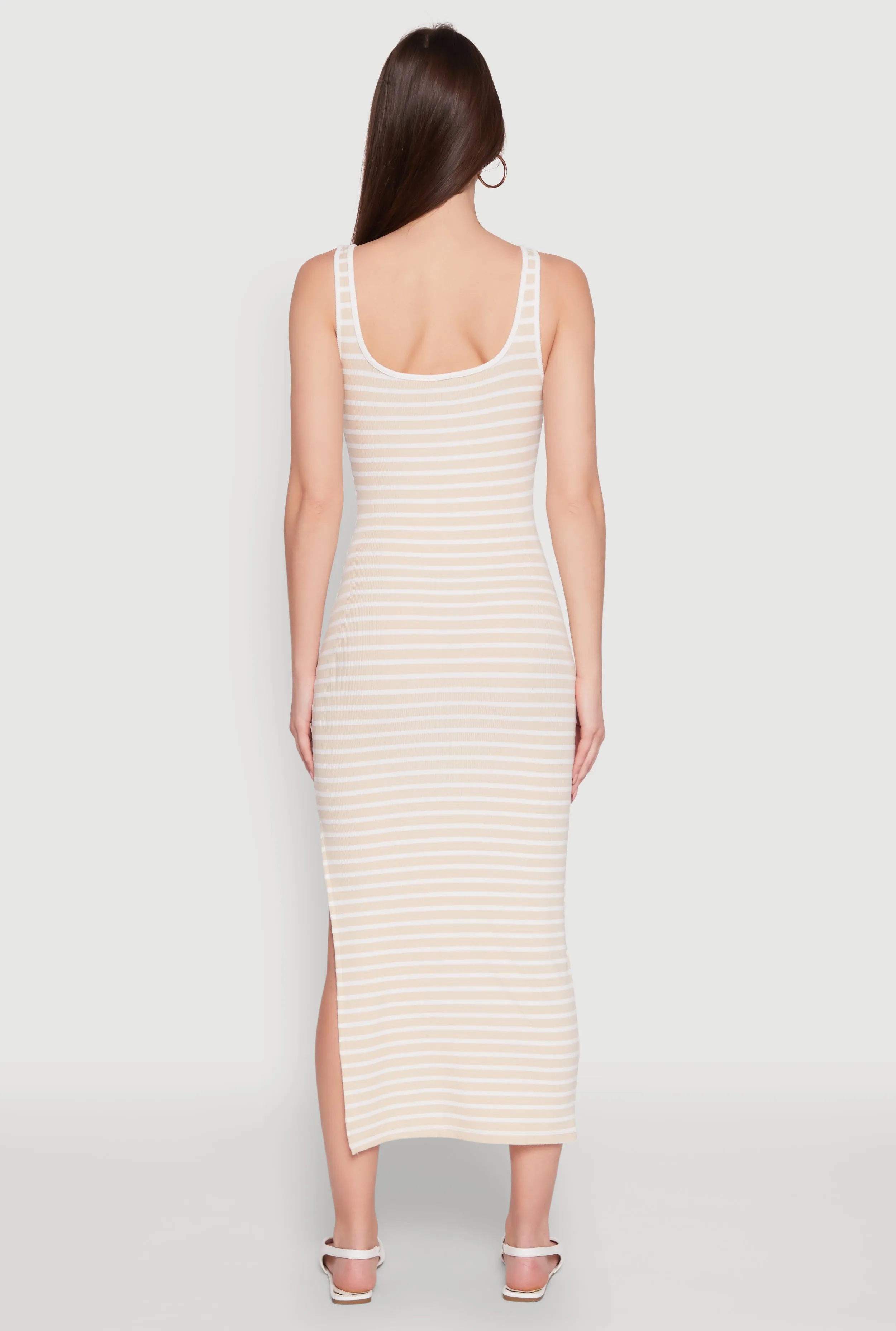 Striped Side Slit Tank Dress sold by Rainbow product image thumbnail 5