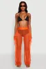 Ruffle Trim High Waisted Cover Up Pants sold by Rainbow