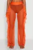 Ruffle Trim High Waisted Cover Up Pants sold by Rainbow