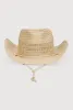Beaded Toggle Drawstring Straw Cowboy Hat sold by Rainbow