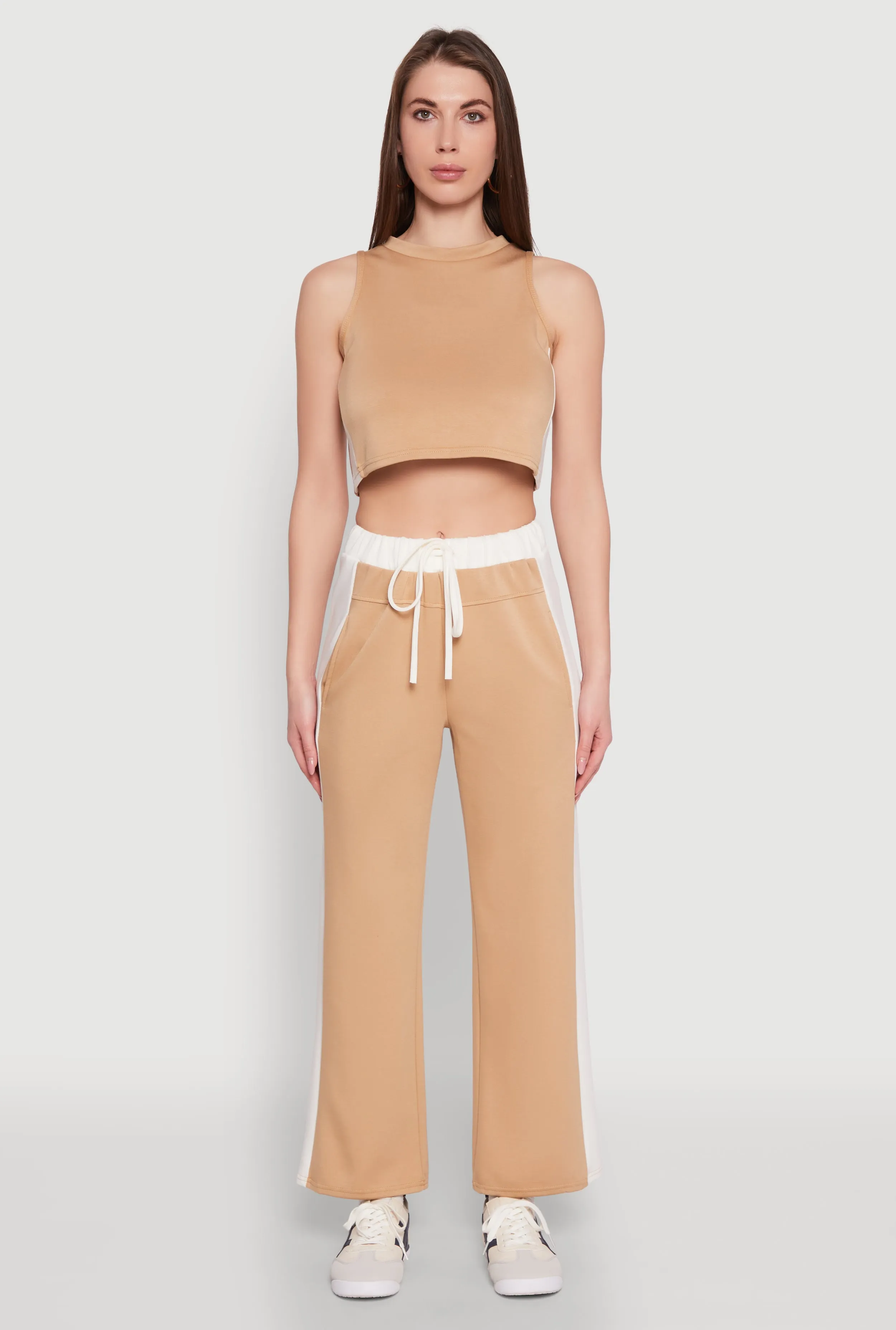 Contrast Trim Drawstring Waist Sweatpants sold by Rainbow