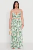 Plus Size Almost Famous Tropical Print Smocked Bralette sold by Rainbow