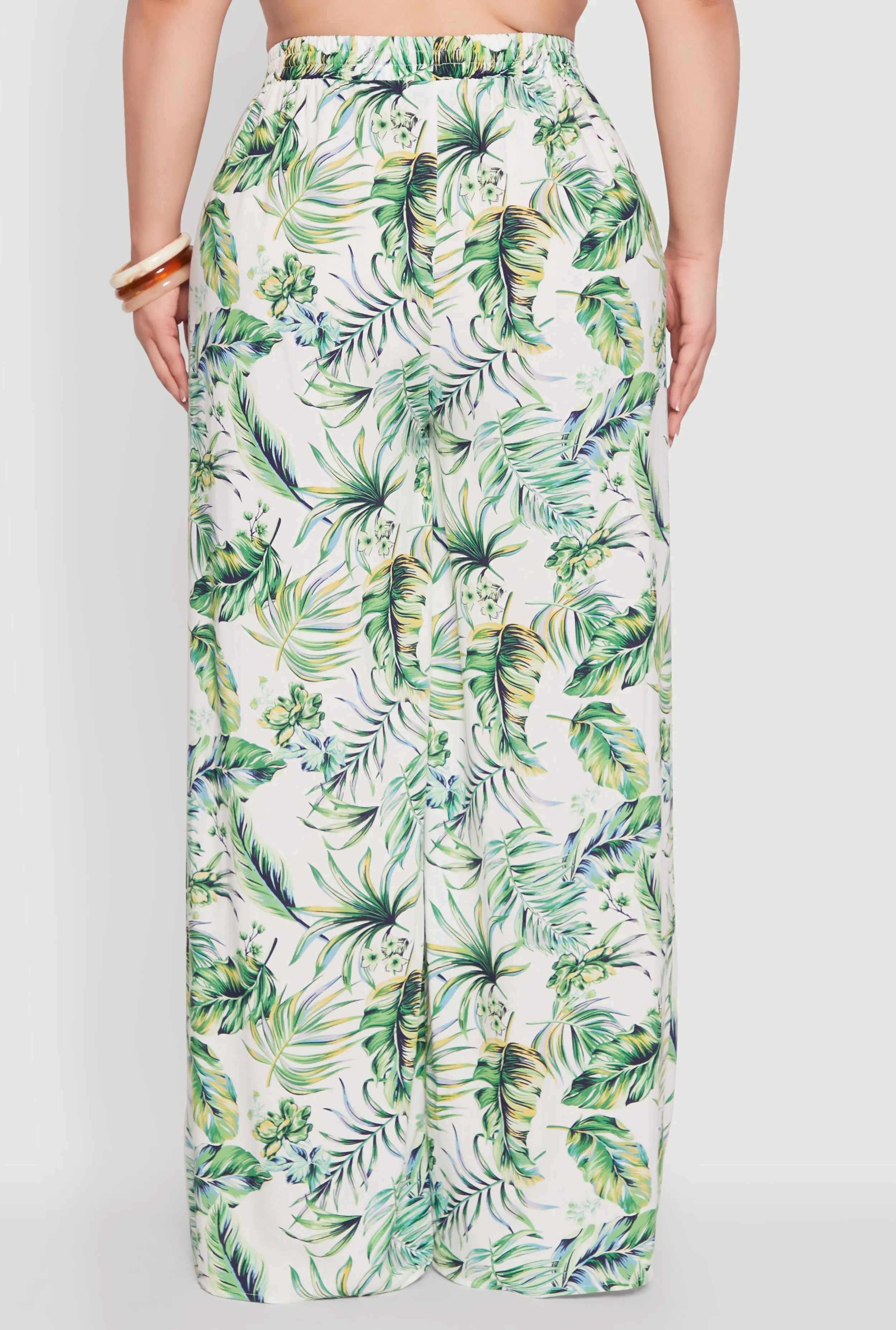 Plus Size Almost Famous Tropical Print Palazzo Pants sold by Rainbow product image thumbnail 5