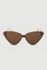 Metallic Frame Cat Eye Sunglasses sold by Rainbow