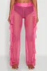Ruffle Trim High Waisted Cover Up Pants sold by Rainbow