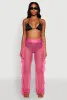 Ruffle Trim High Waisted Cover Up Pants sold by Rainbow