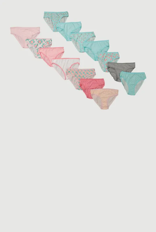 Girls Rose Patterned Underwear 14 Pack sold by Rainbow