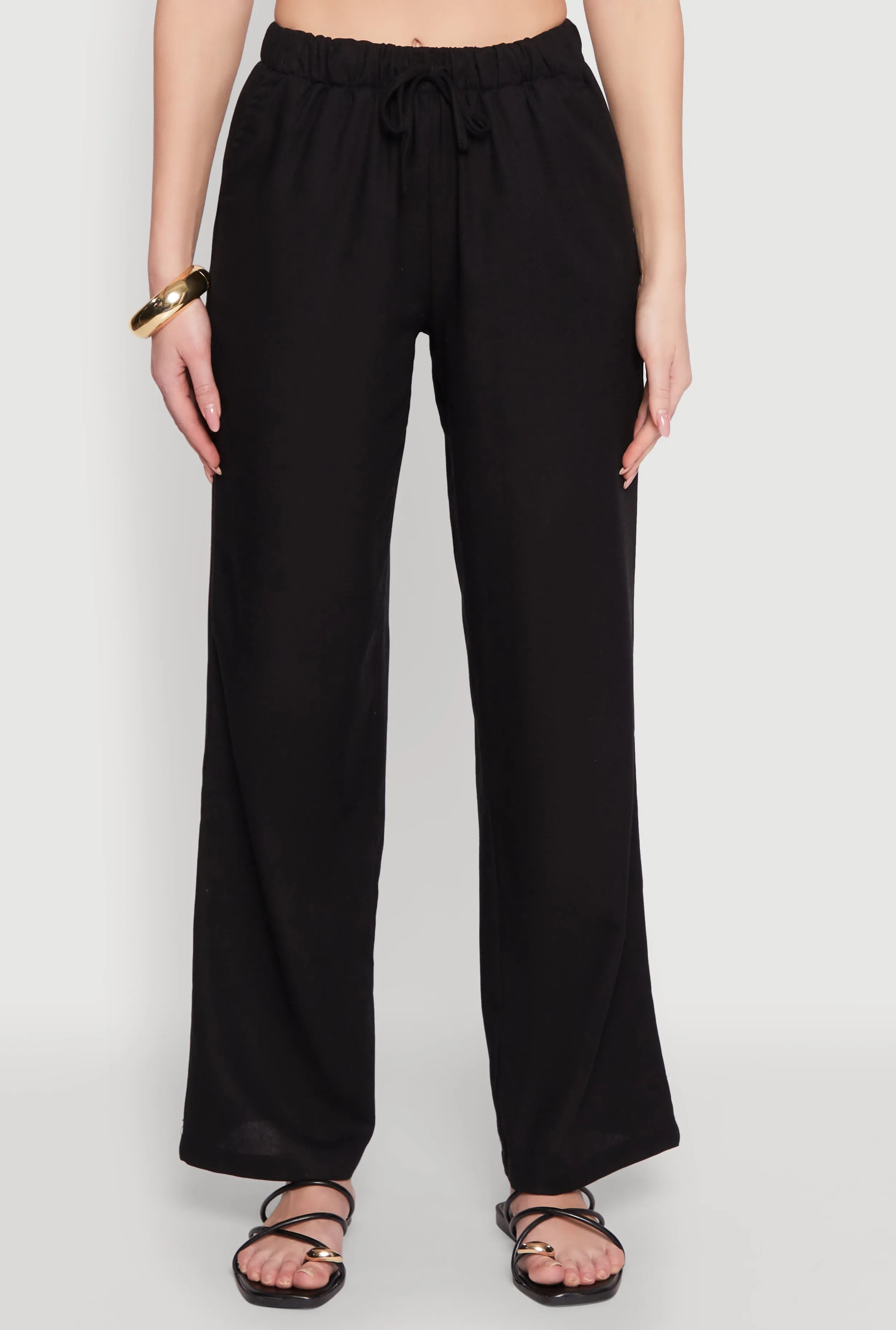 Linen Drawstring Waist Pants sold by Rainbow product image thumbnail 3