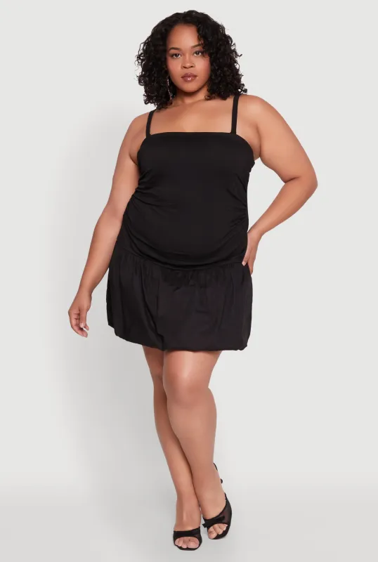 Plus Size Almost Famous Convertible Bubble Hem Dress sold by Rainbow