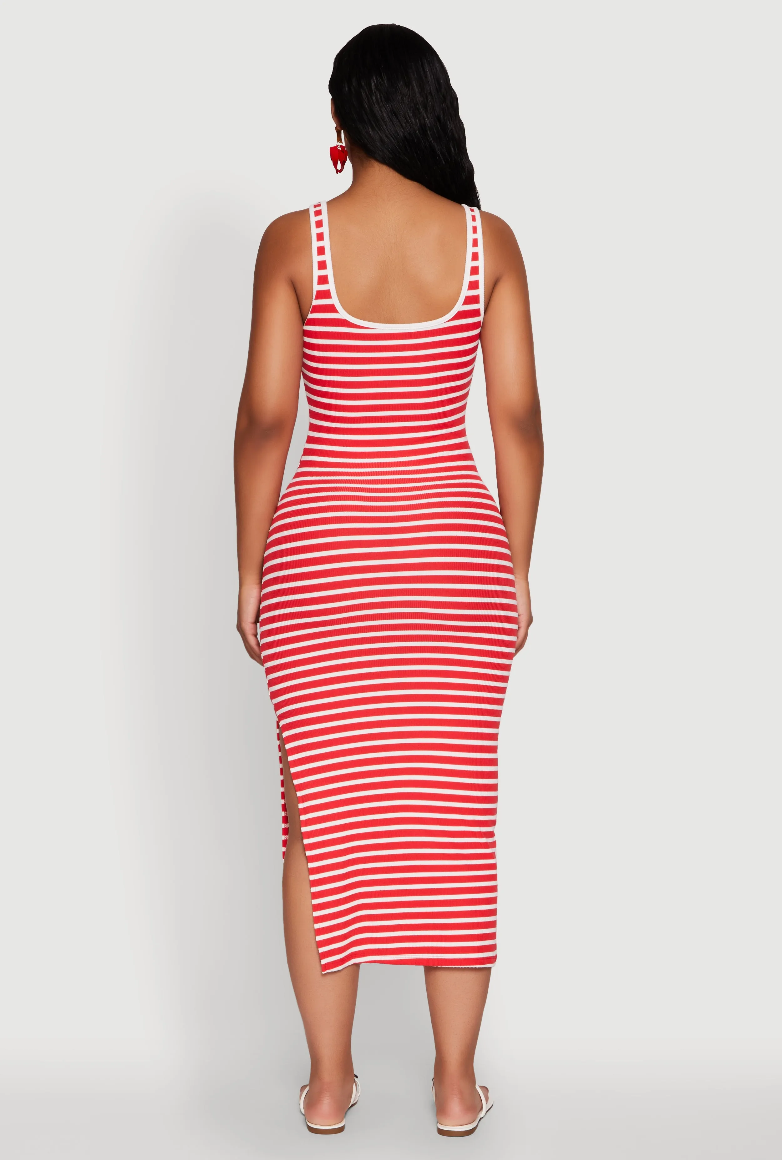 Striped Side Slit Tank Dress sold by Rainbow product image thumbnail 5