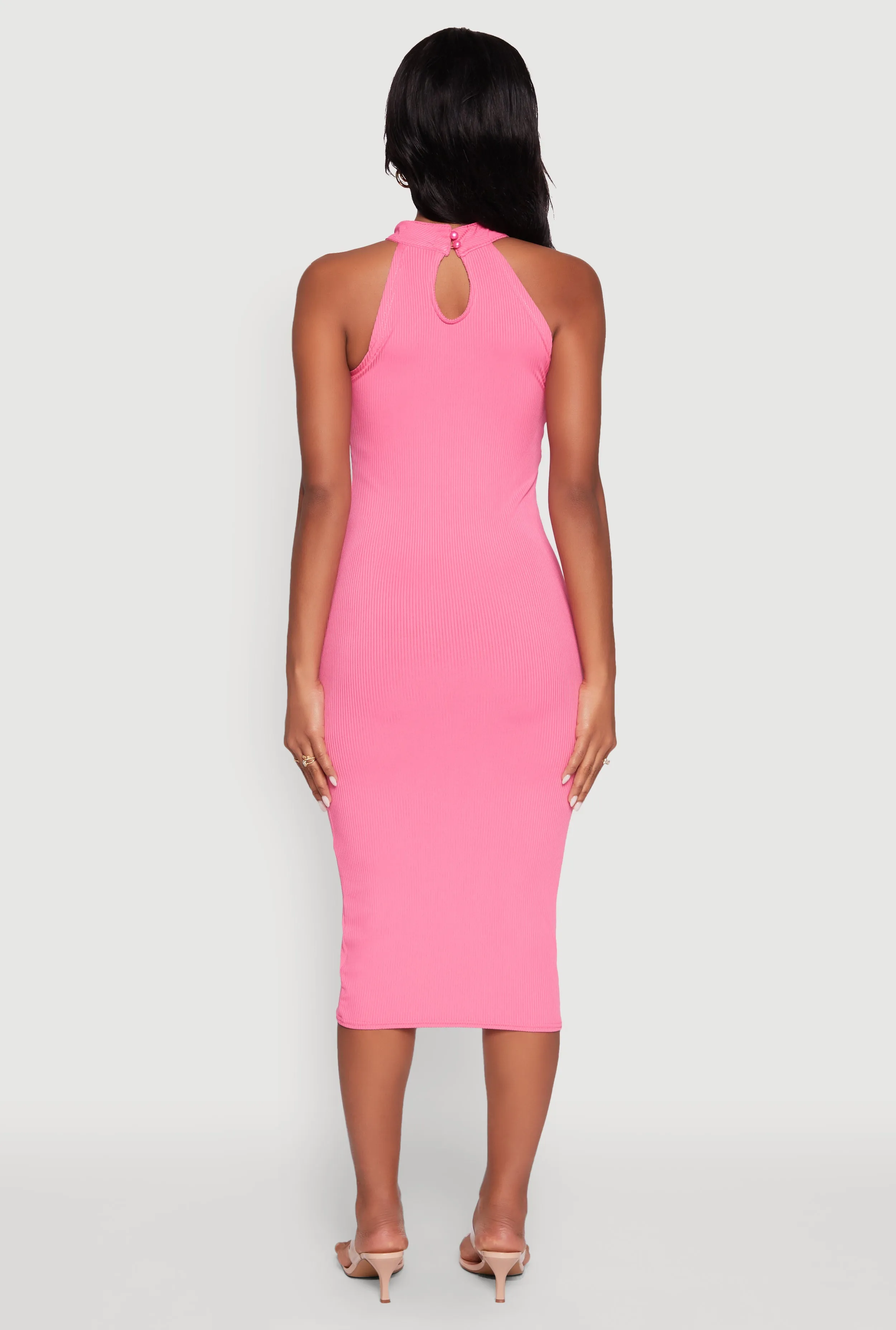 Rib Knit Halter Midi Dress sold by Rainbow product image thumbnail 5