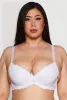 Plus Size Patterned Lace Scalloped Convertible Plunge Bra sold by Rainbow