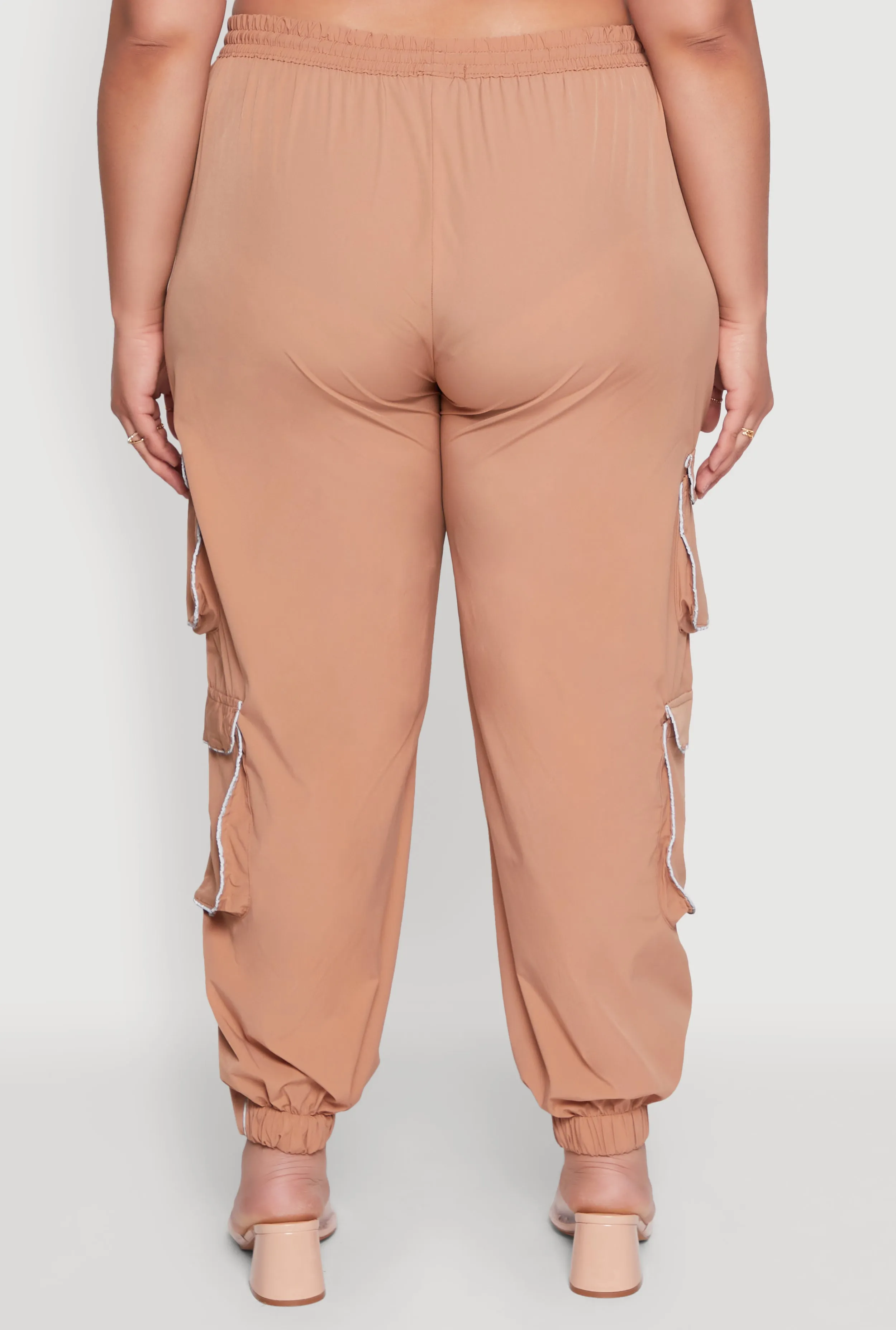 Plus Size Drawstring Cargo Pocket Joggers sold by Rainbow product image thumbnail 5