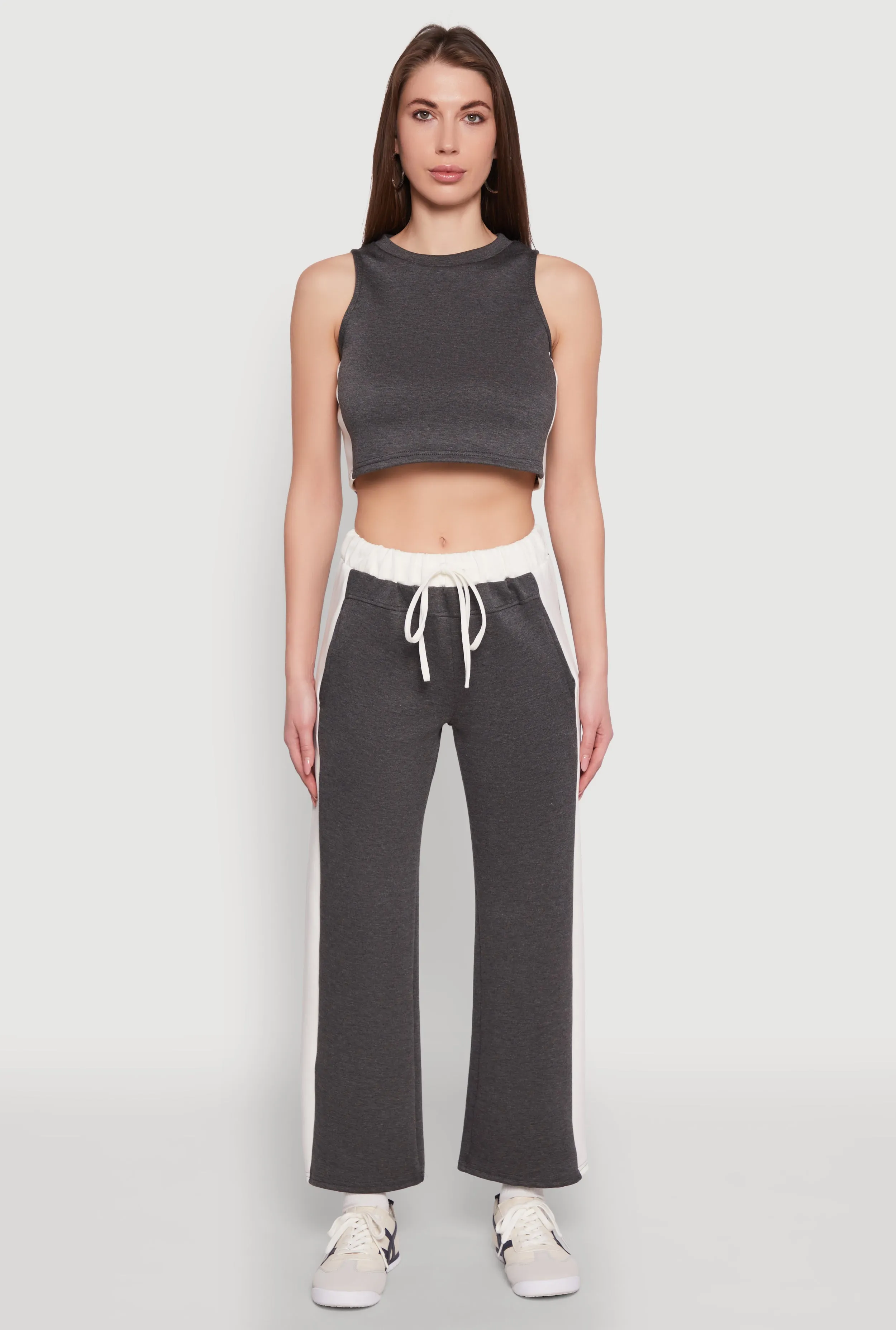 Contrast Trim Drawstring Waist Sweatpants sold by Rainbow