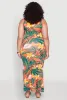 Plus Size Tropical Floral Print Maxi Tank Dress sold by Rainbow