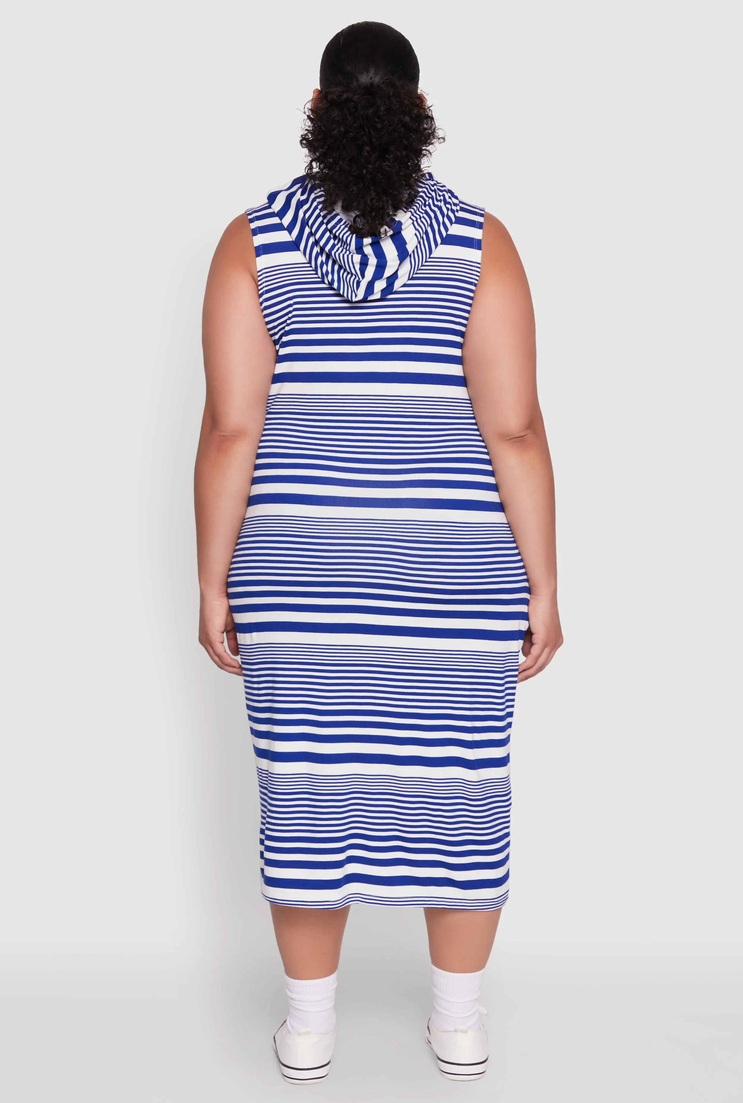 Plus Size Striped Hooded Tank Dress sold by Rainbow product image thumbnail 5