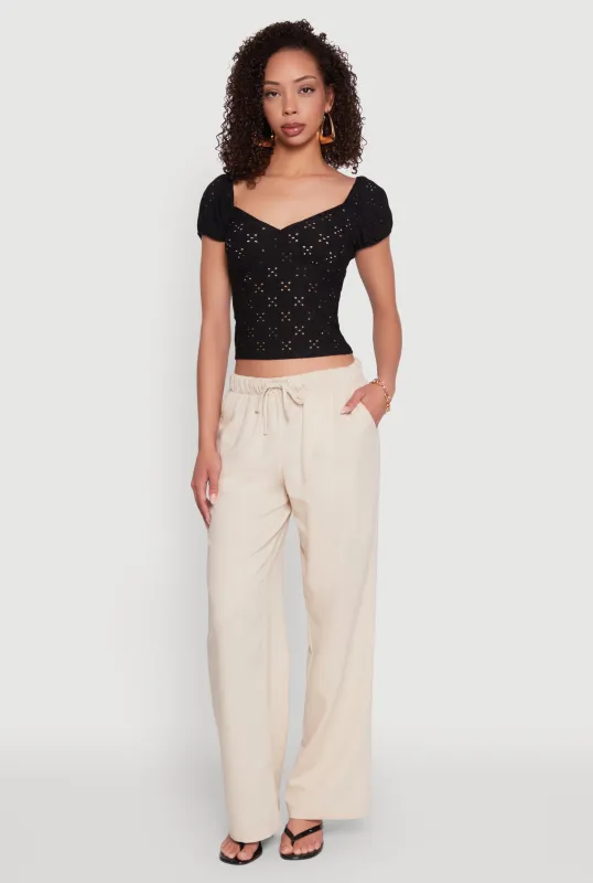 Eyelet Knit Top sold by Rainbow