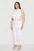 Plus Size Sleeveless Utility Zip Front Top sold by Rainbow