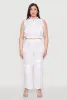 Plus Size Sleeveless Utility Zip Front Top sold by Rainbow
