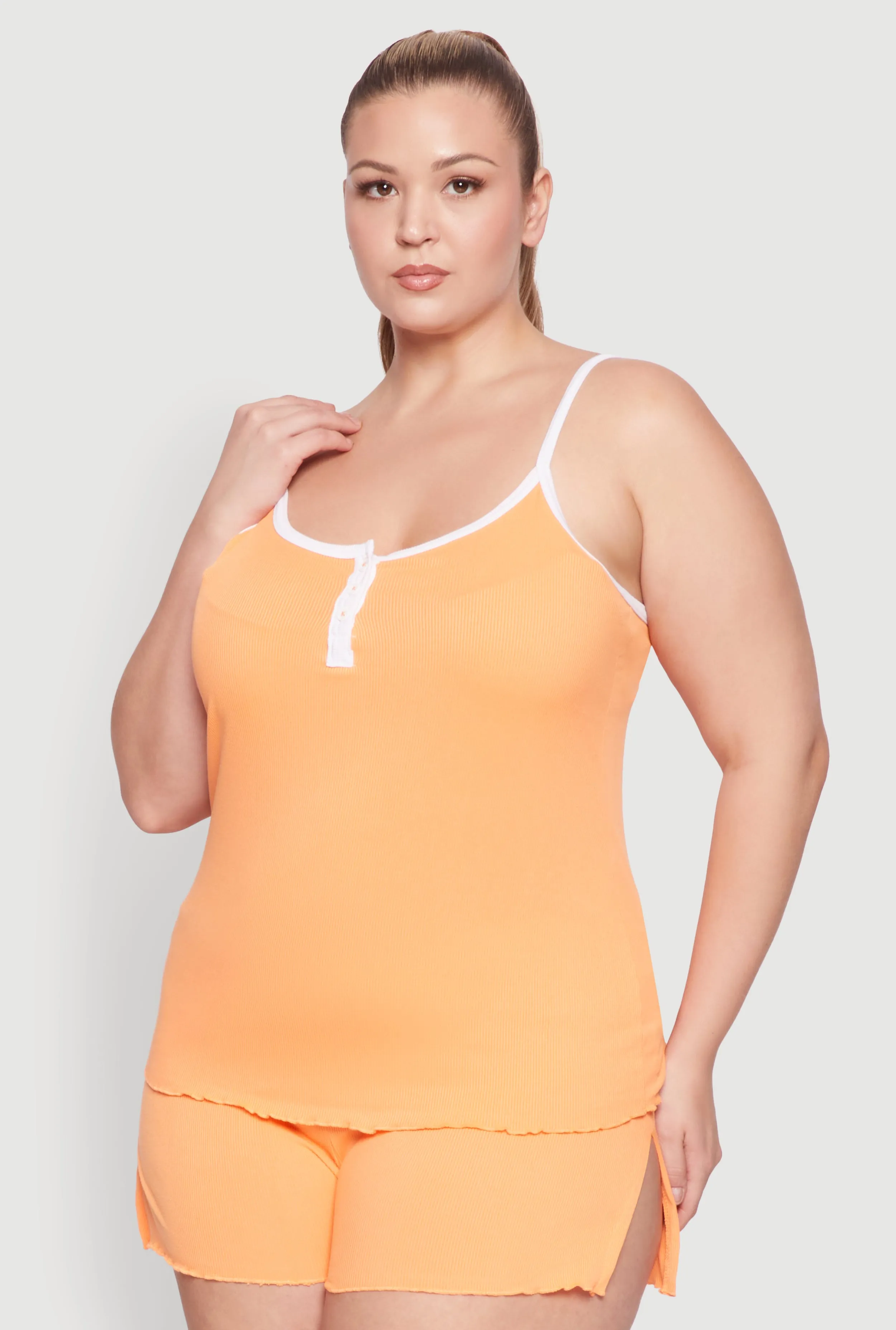 Plus Size Lettuce Edge Pajama Cami and Shorts sold by Rainbow product image thumbnail 2