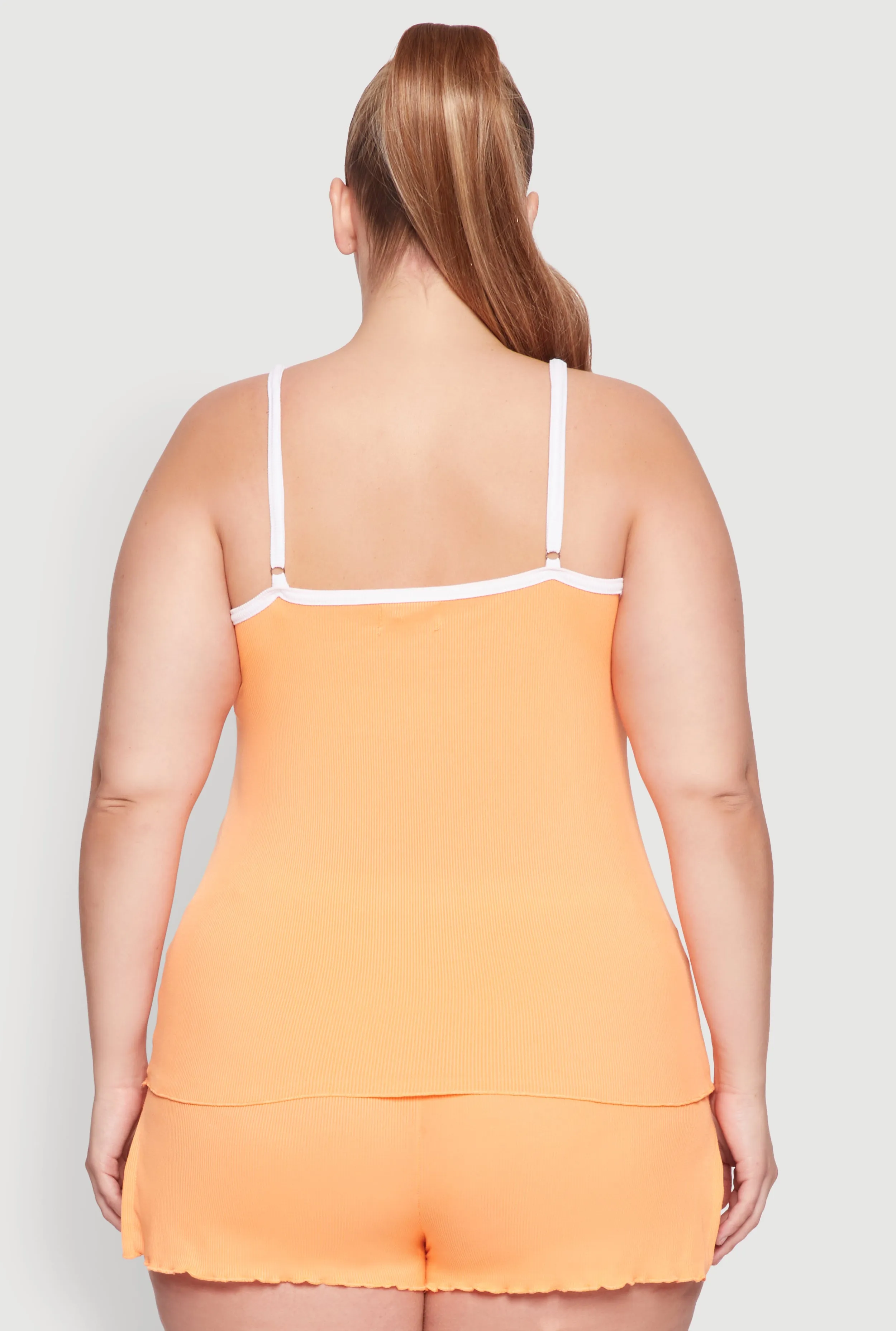 Plus Size Lettuce Edge Pajama Cami and Shorts sold by Rainbow product image thumbnail 3